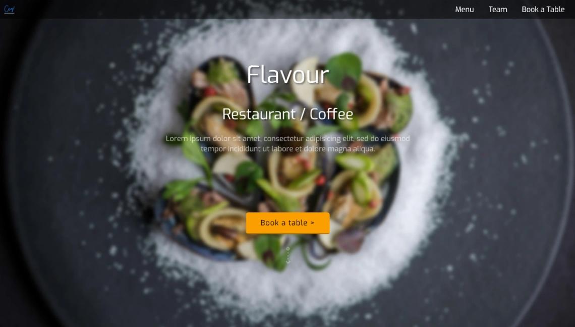 Restaurant / Coffee website template