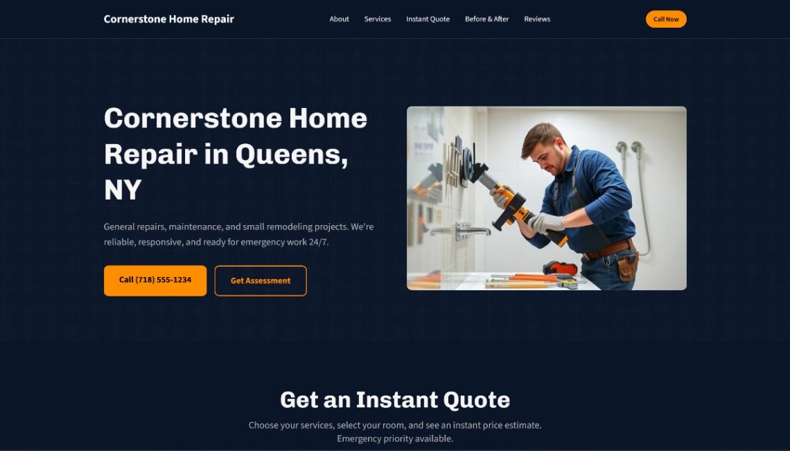 Home Repair website template