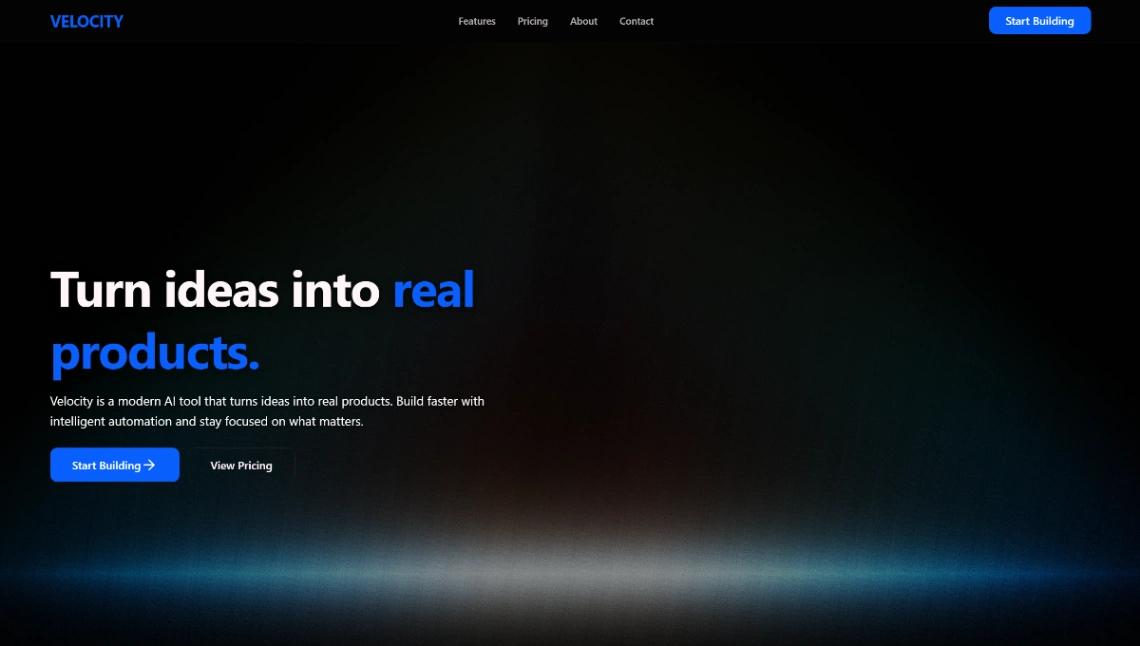 AI SaaS Website website template