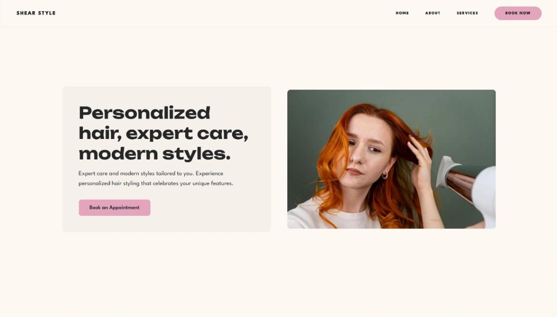 Hair Studio website template