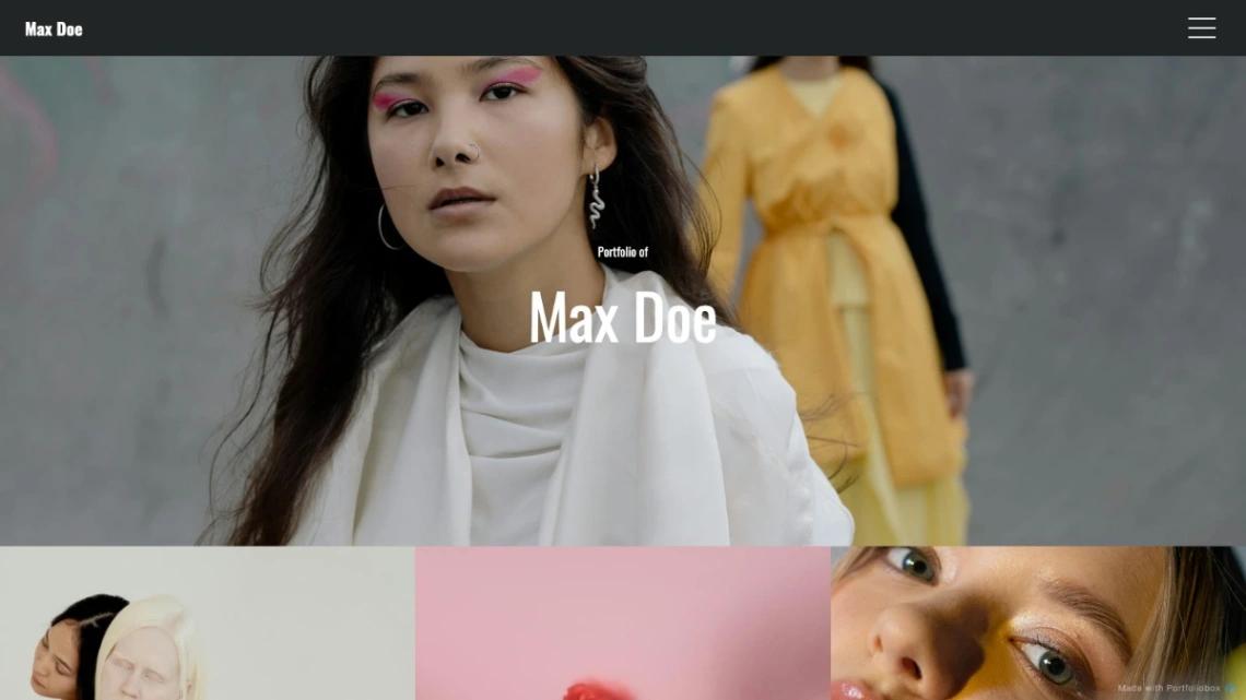 Cinematic Photo Portfolio website template