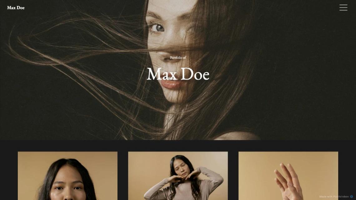 Photography One-Pager website template