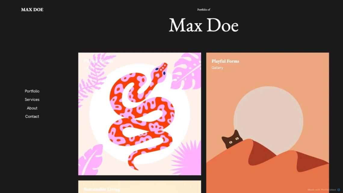 Illustration Portfolio website template