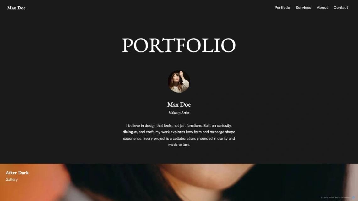 Versatile Makeup Artist website template