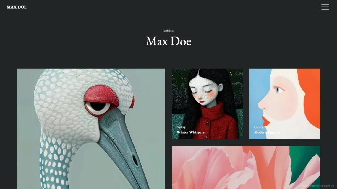 Art Portfolio website template