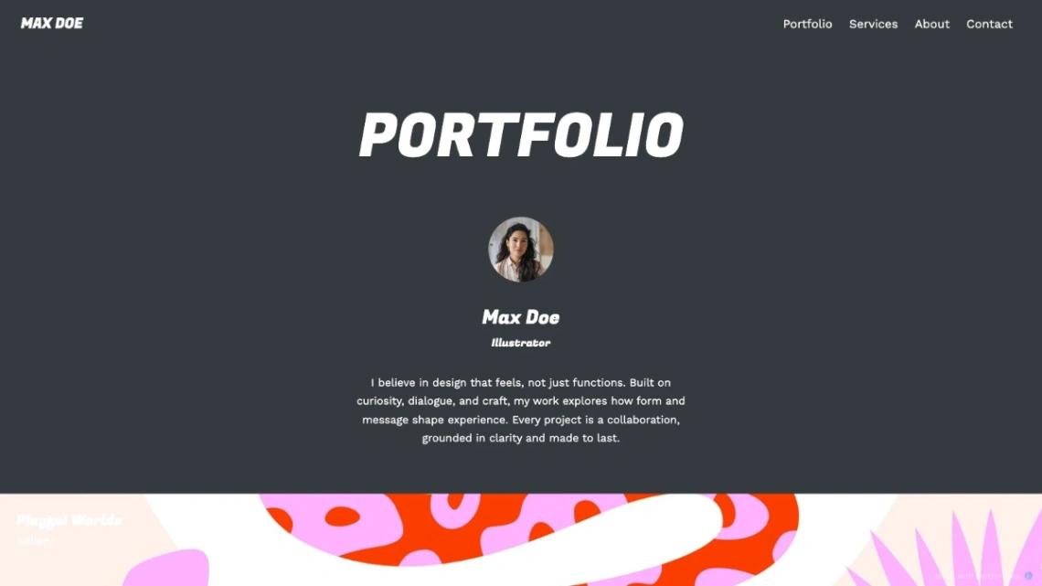 Illustration Portfolio website template