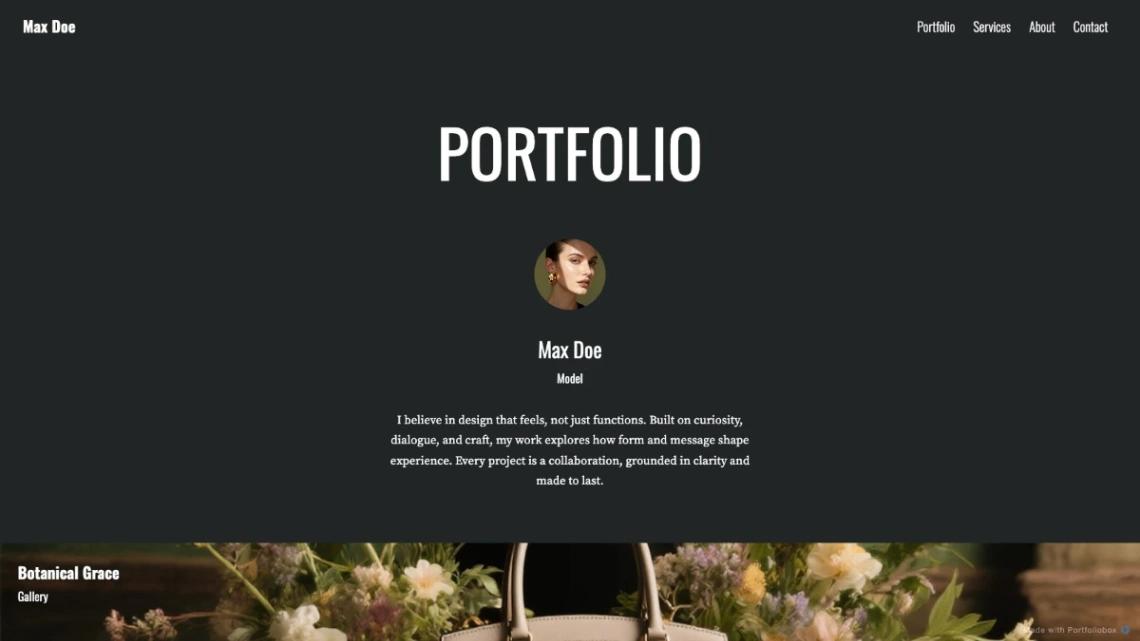 Fashion Portfolio website template