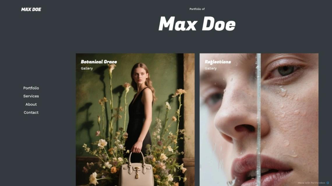 Model Portfolio website template