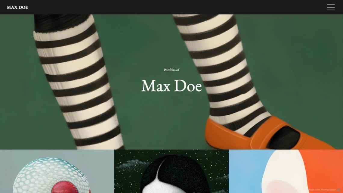 Artist Portfolio website template