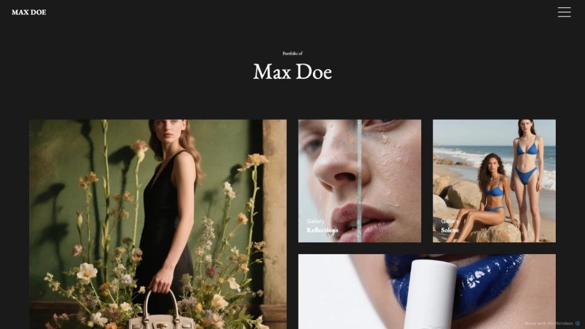 Model Portfolio website template