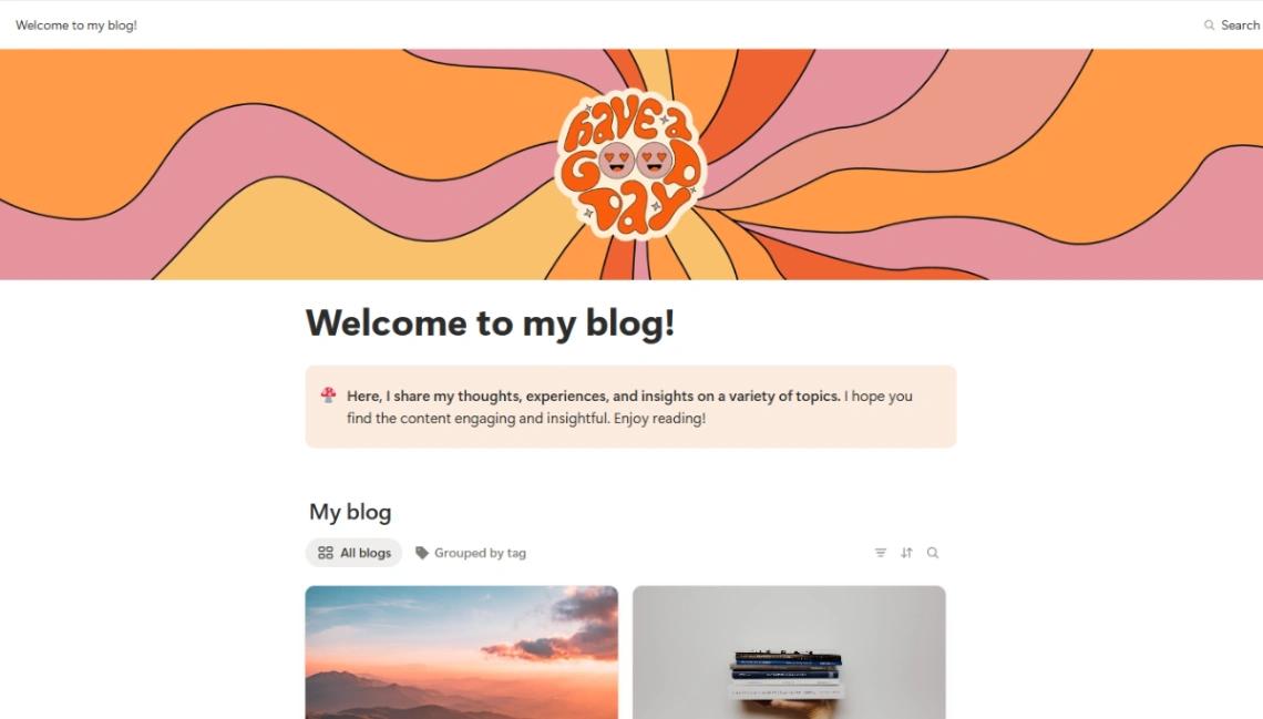 Personal Blog website template