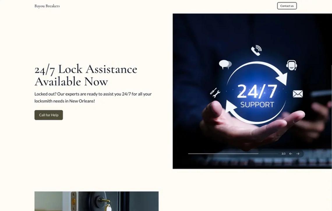 Locksmith Services website template