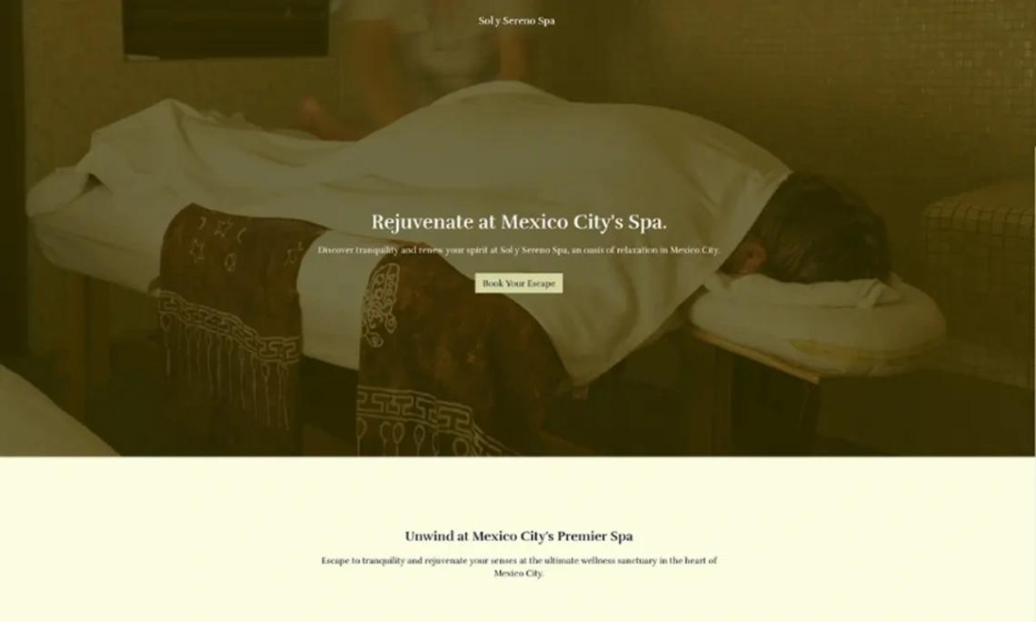 Spa and Wellness Center website template
