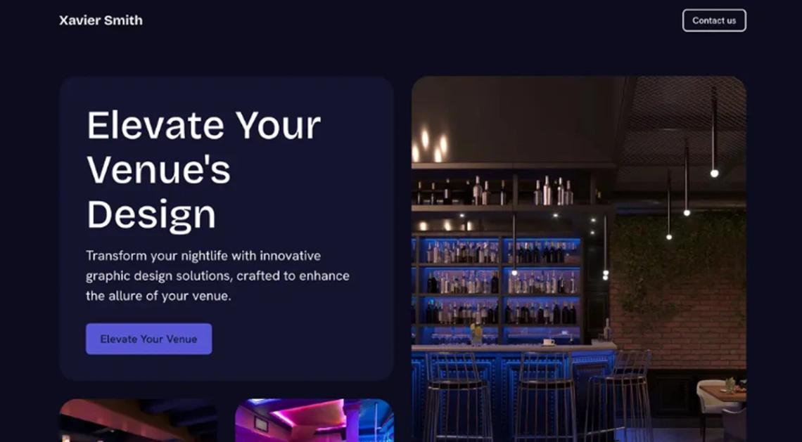 Venue Design Portfolio website template