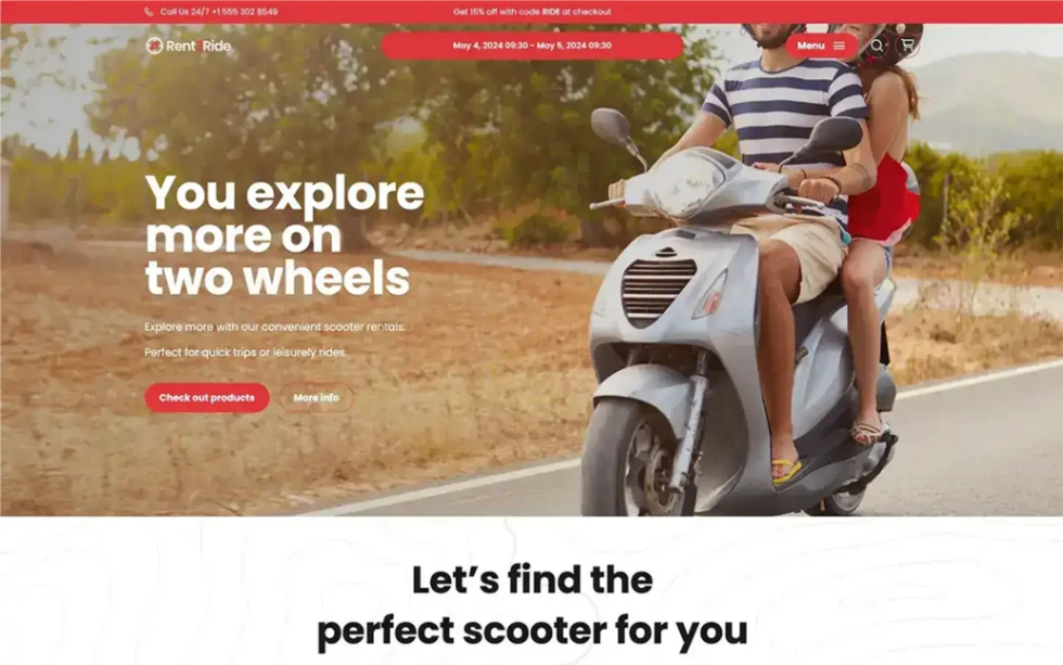 Scooter Rental website template