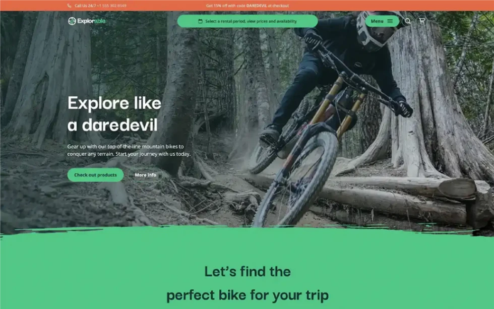 Bike Rental website template