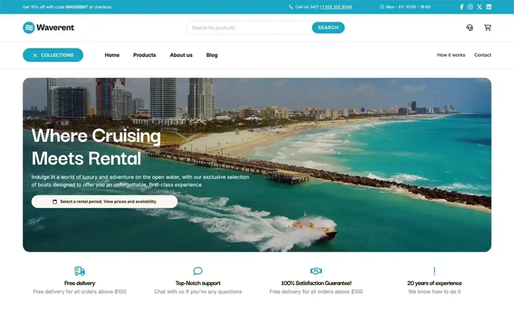 Boat Rental website template