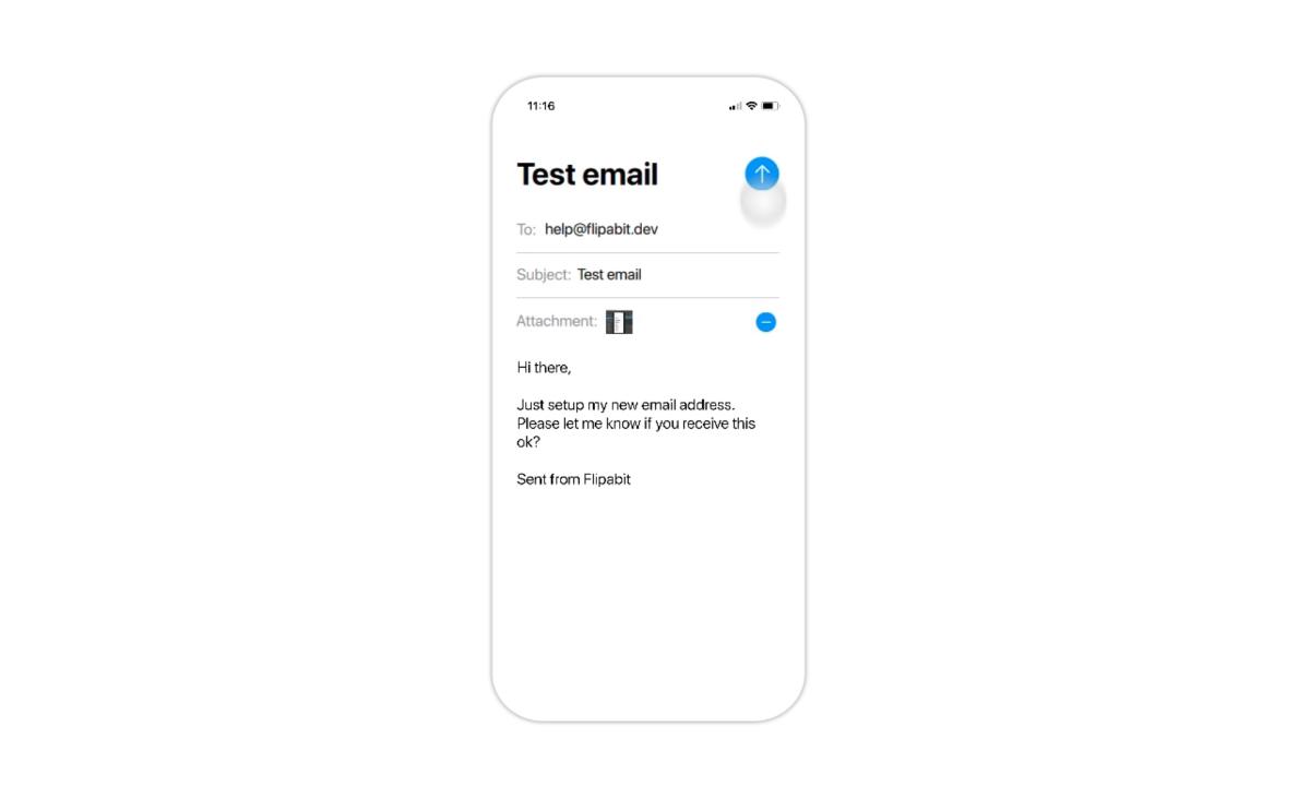Email Sender App mobile app design template