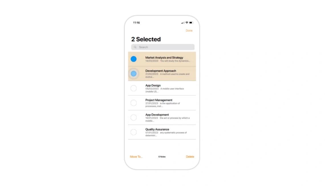Note Taking App mobile app design template