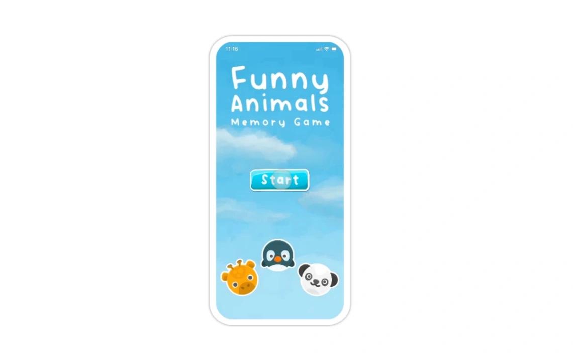 Memory Game App mobile app design template