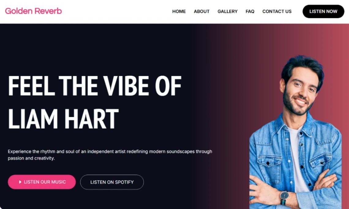 Music Artist website template
