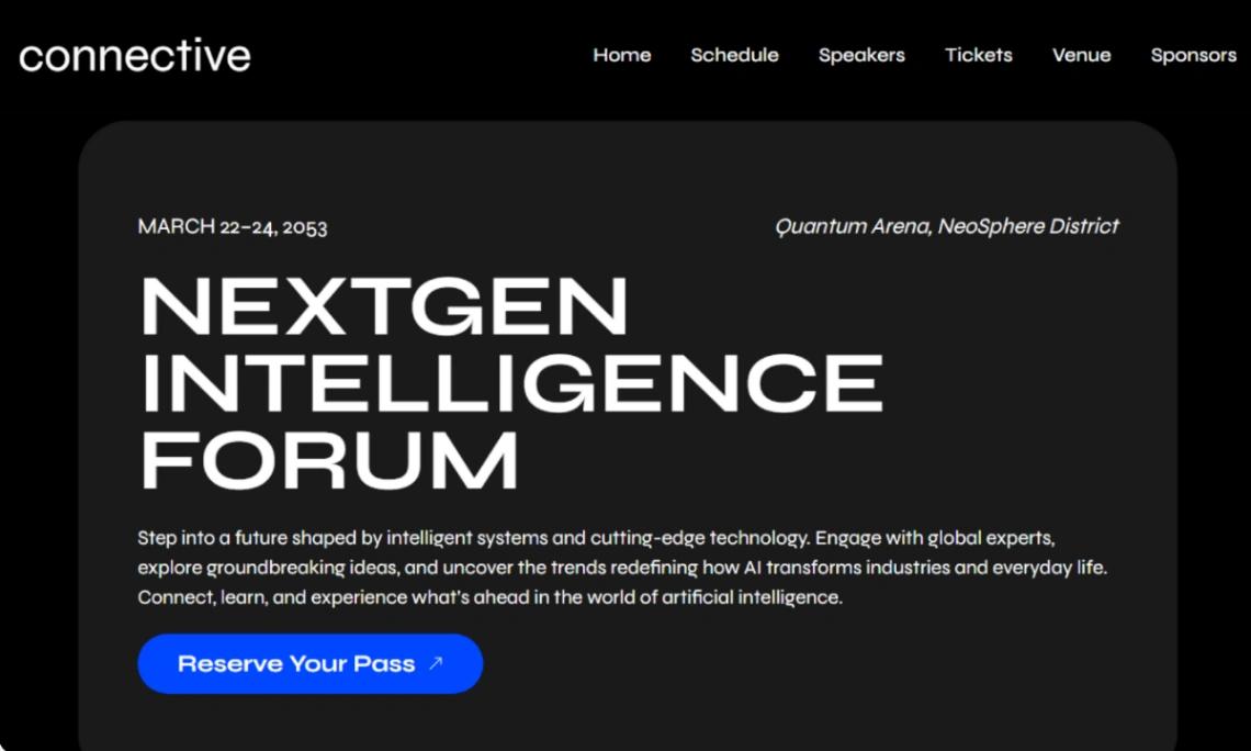 Conference Events website template