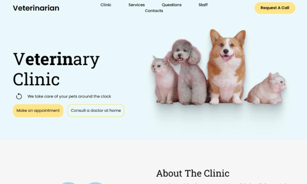 Veterinary Clinic website template