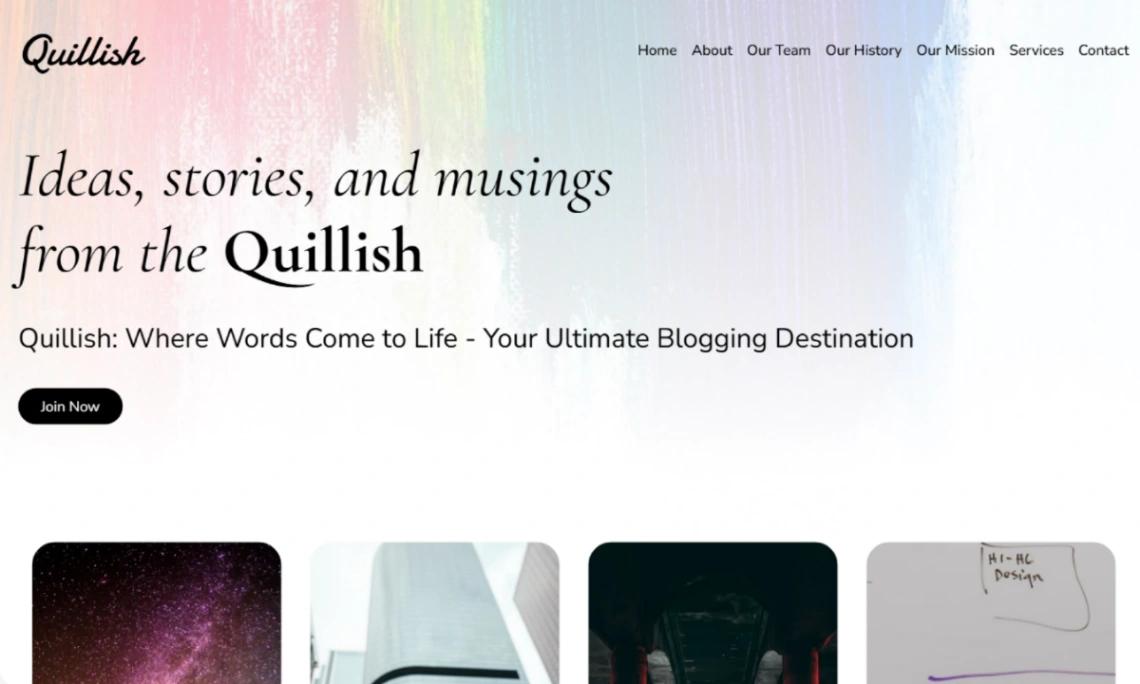 Personal Writer Blog website template