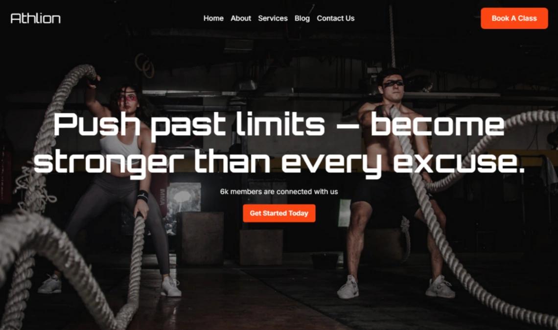 Gym Fitness website template