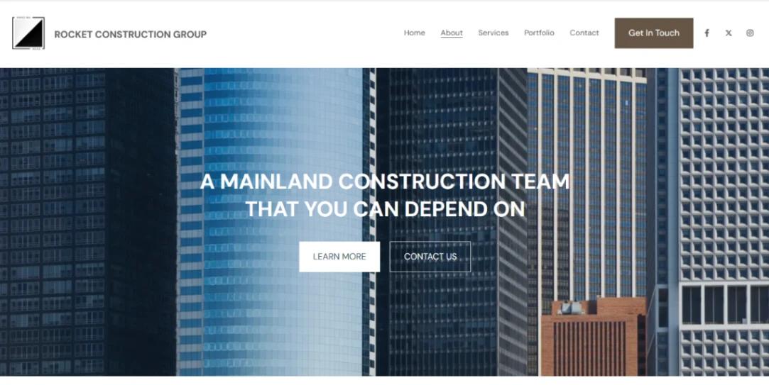 Professional Construction website template