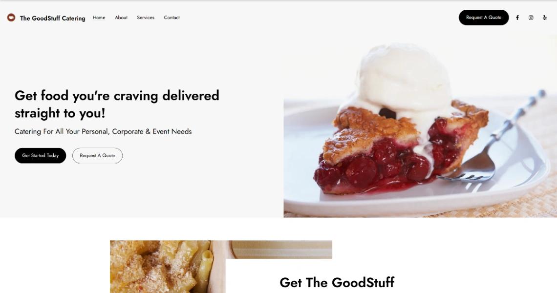 Catering Business website template