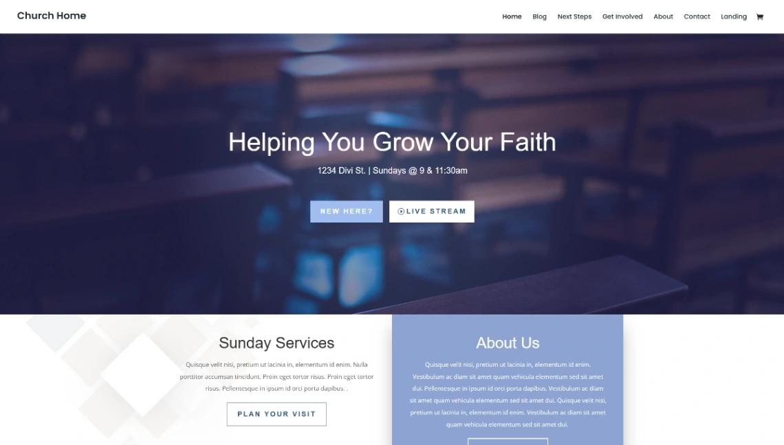 Church Website website template