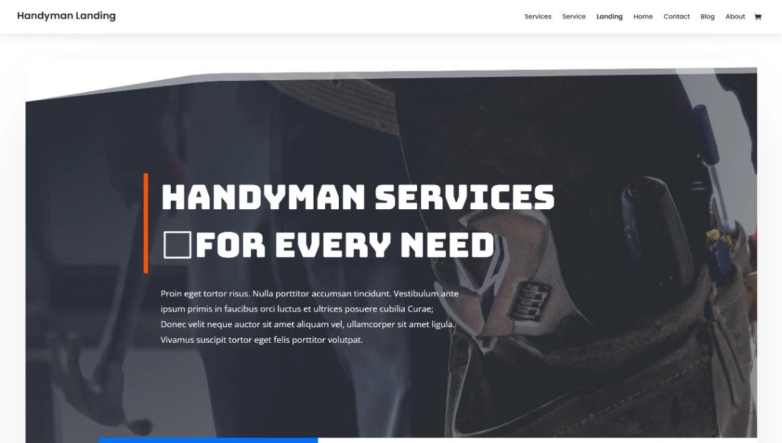 Handyman Website website template