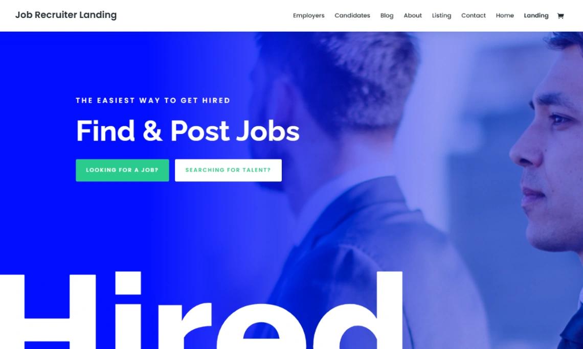 Job Recruiter website template