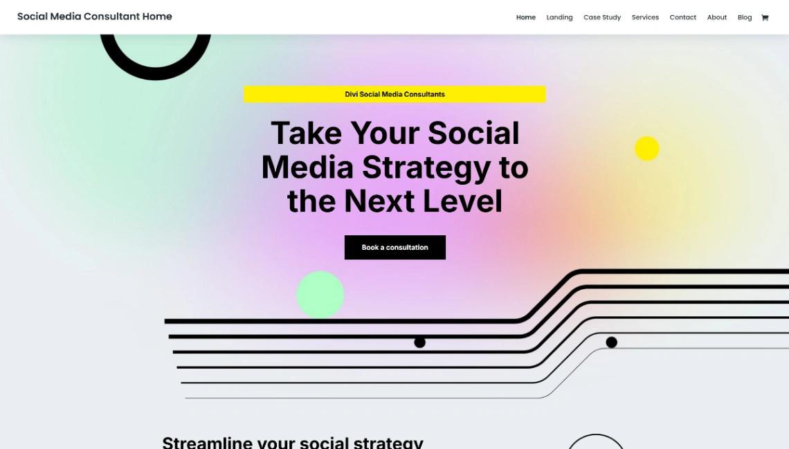 Social Media Consultant website template