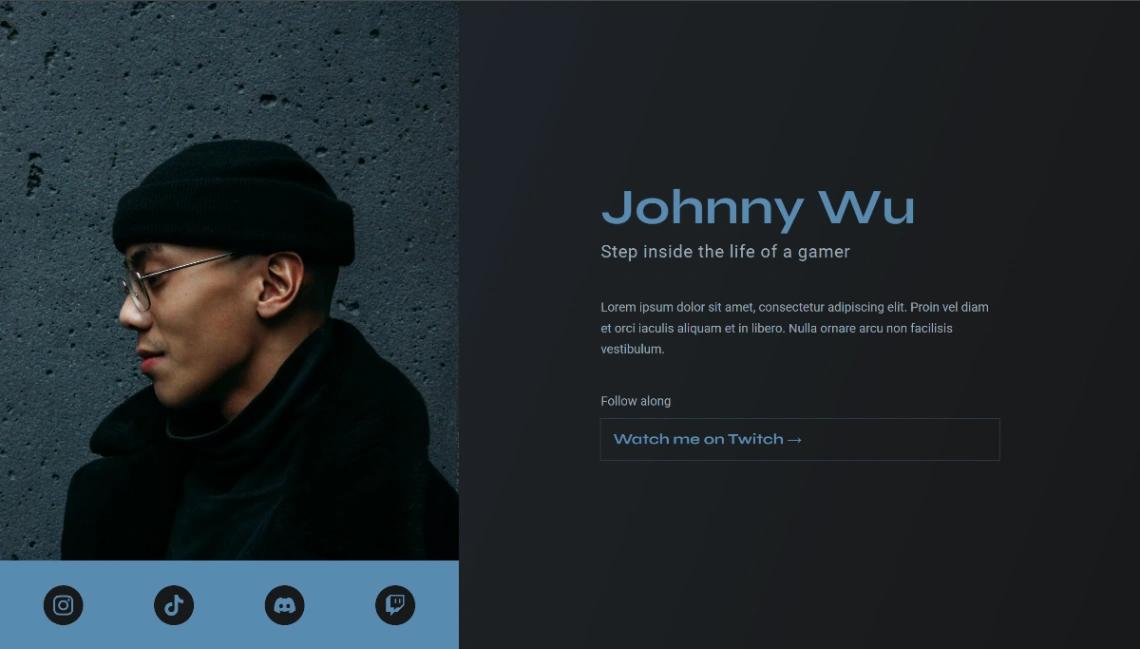 Gaming Influencer website template