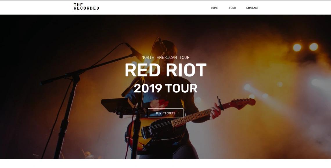 Music Artist website template