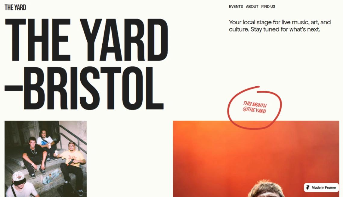 Live Events website template