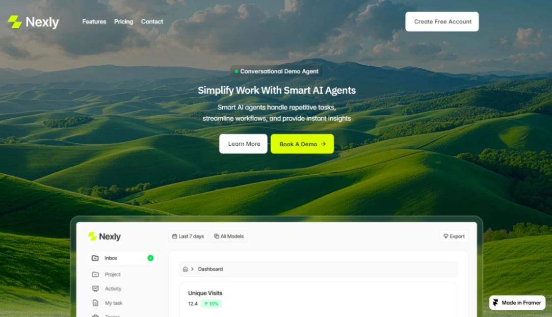 AI Agent Company website template