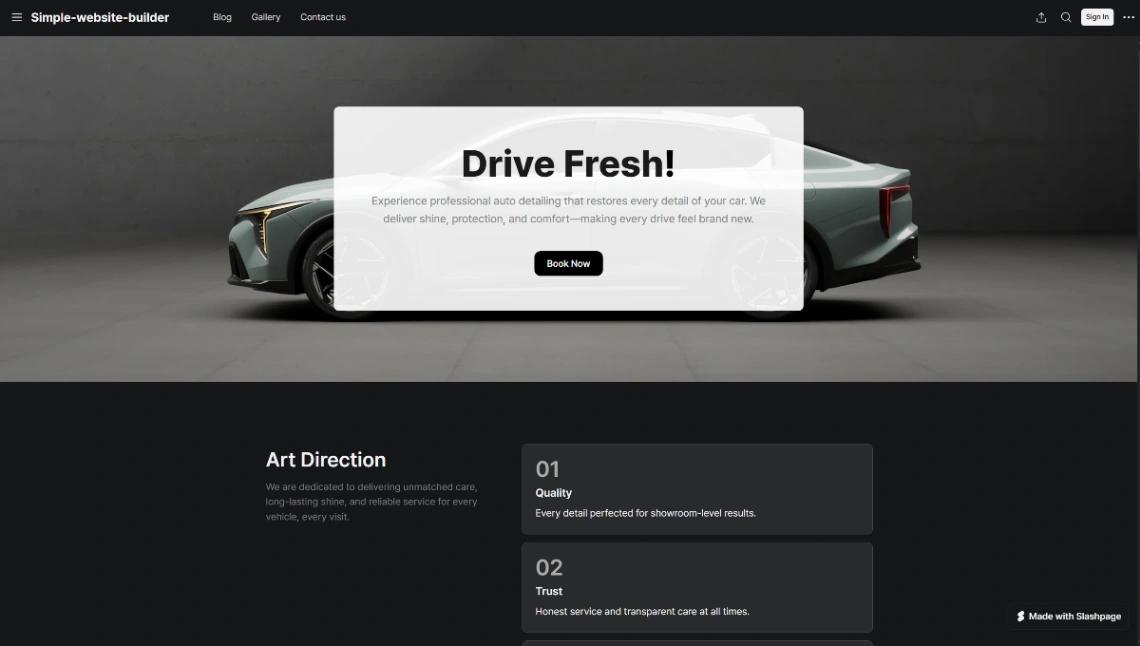 Auto Detailing Business website template