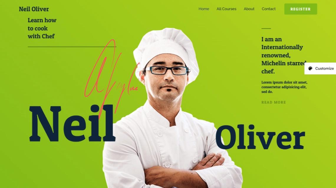 Cooking Course website template