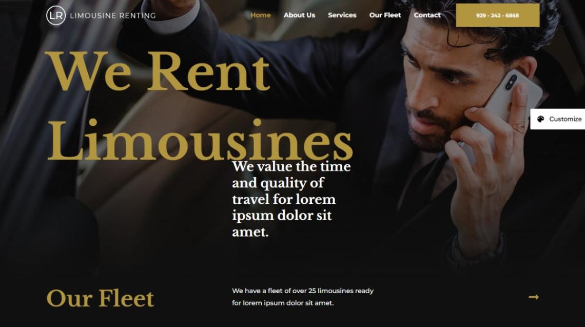 Luxury Vehicle Rental website template