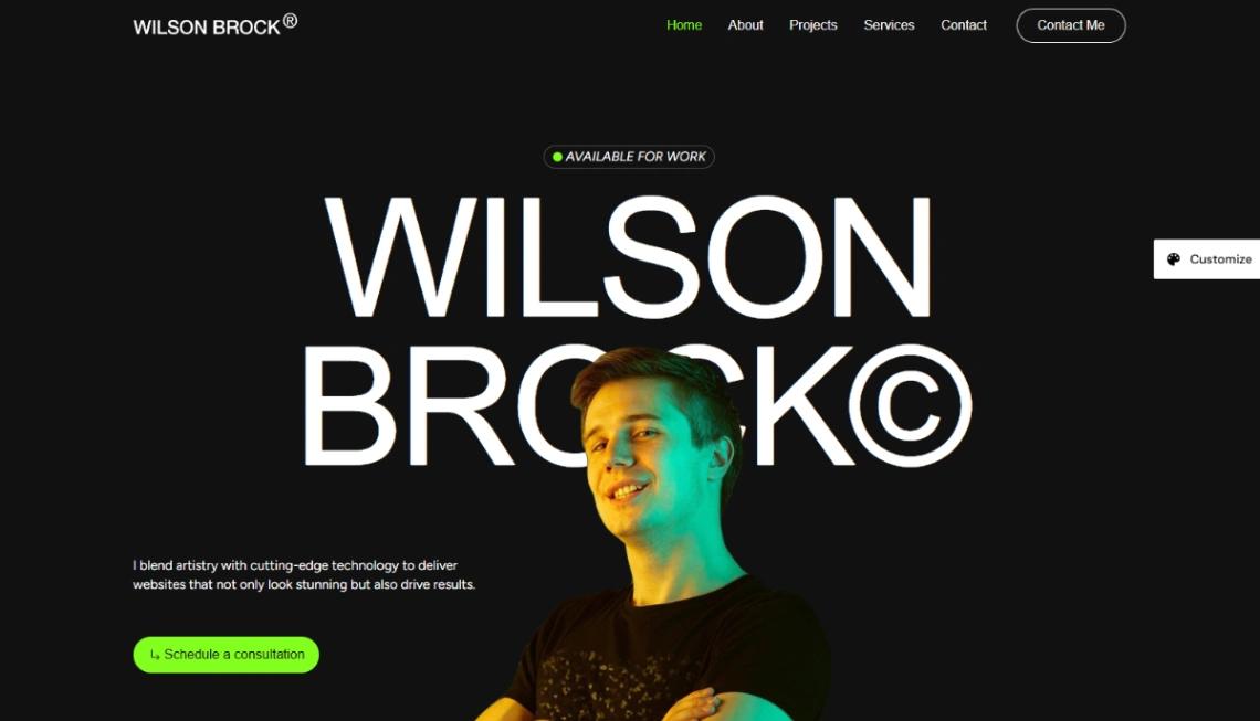 Web Designer Portfolio website template