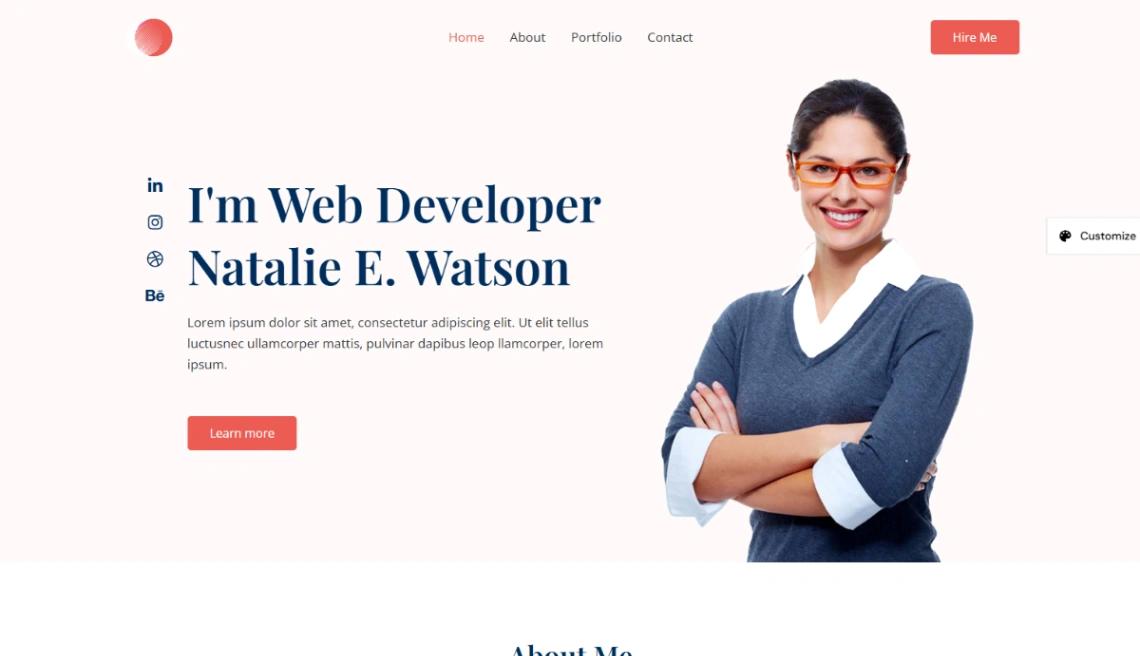Personal Portfolio website template