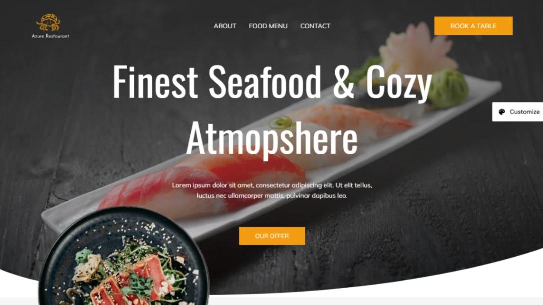 Seafood Restaurant website template