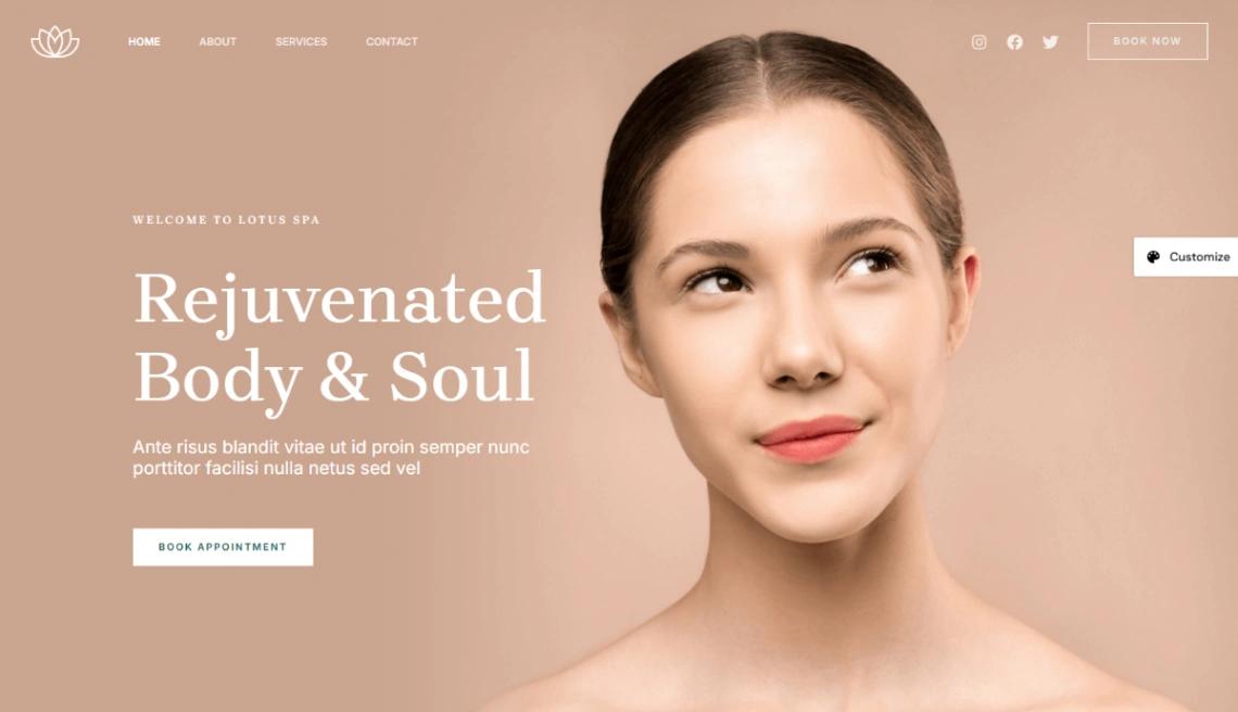 Spa & Wellness Center website template