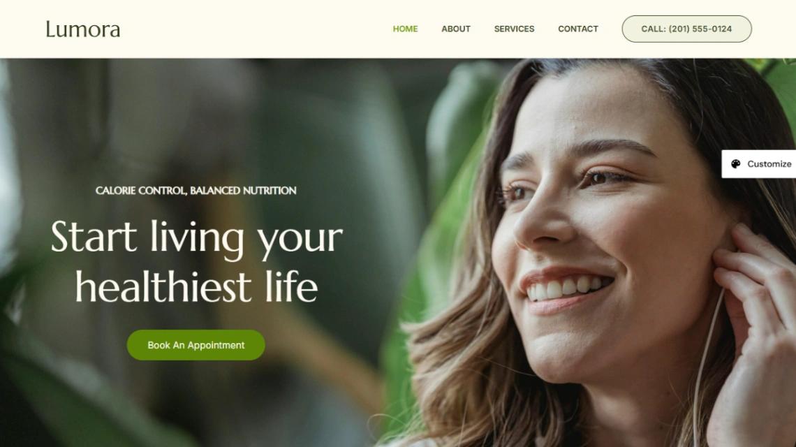 Health Coach website template