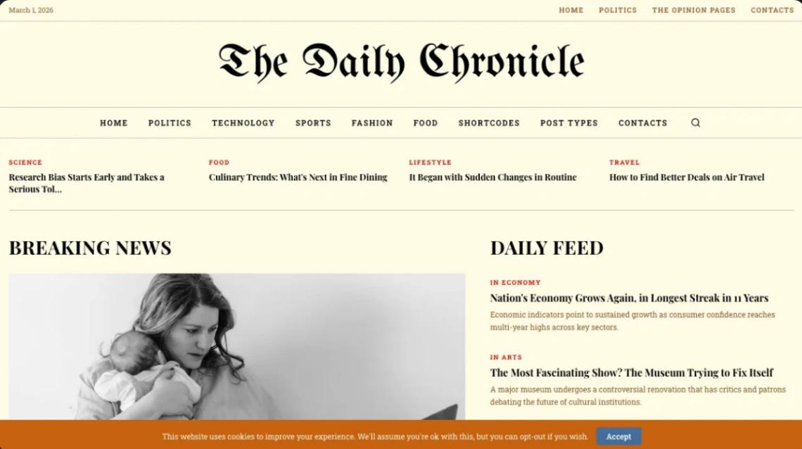Classic Newspaper website template
