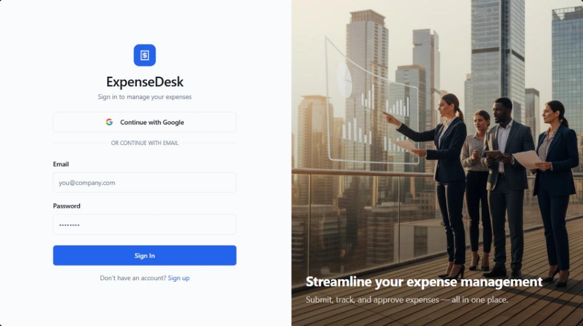 ExpenseDesk Reporting web application template
