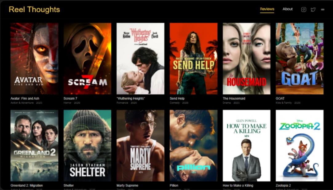 Film Review Blog website template